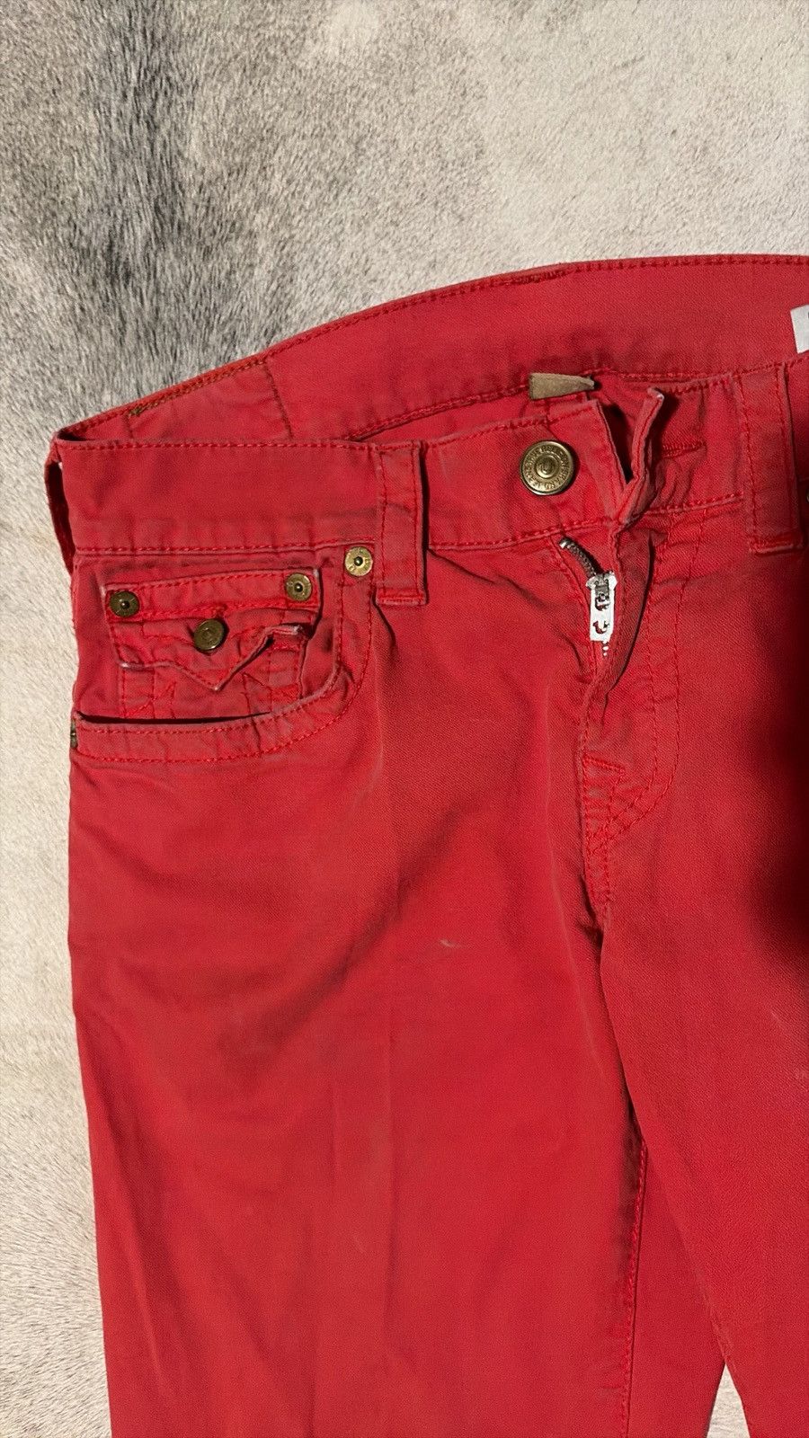 True Religion Red on Red True Religion Jeans Size US 30 / EU 46 - 4 Thumbnail