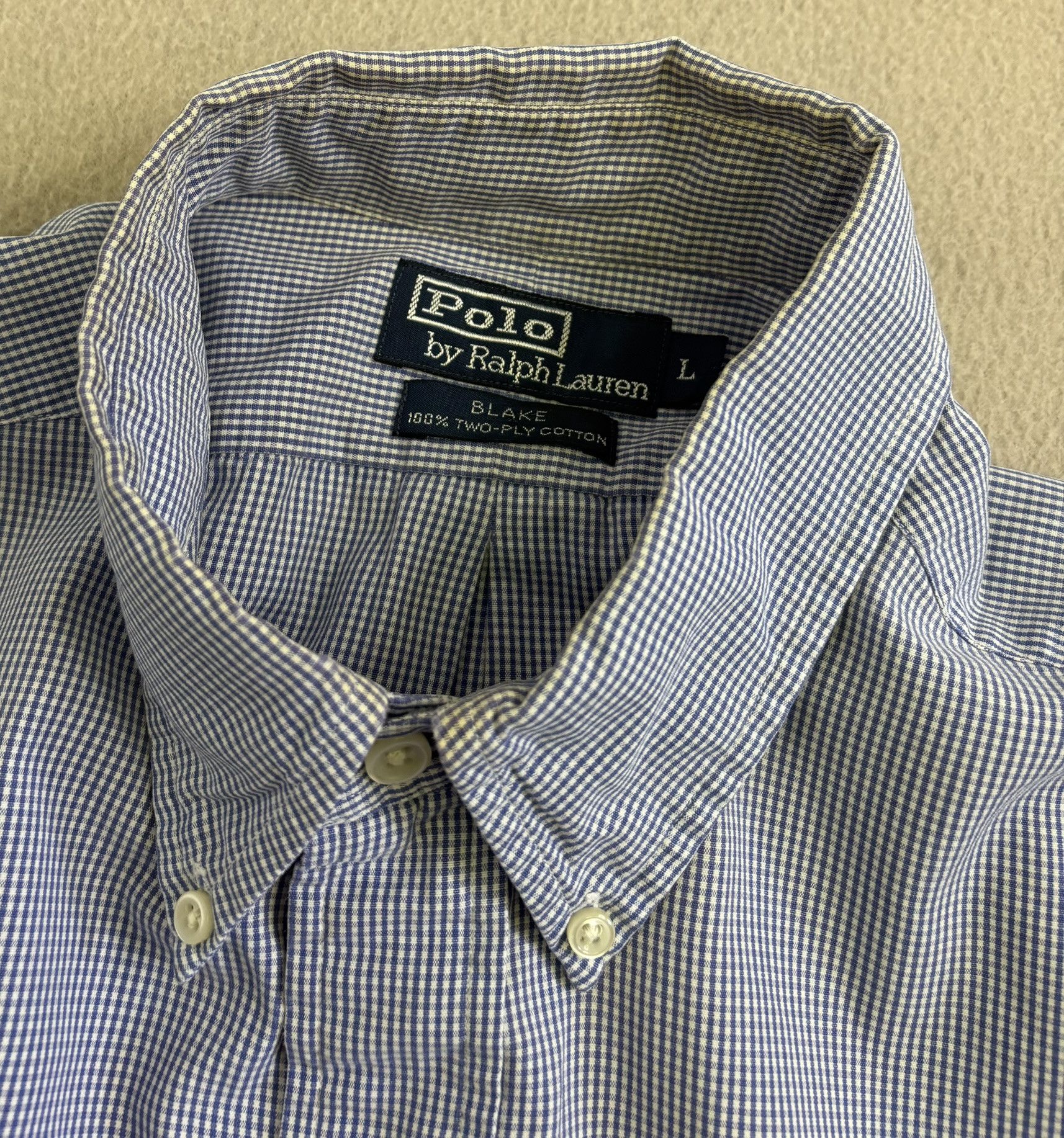 Polo Ralph Lauren Polo Ralph Lauren Blue White Checks shirt large Size US L / EU 52-54 / 3 - 9 Thumbnail