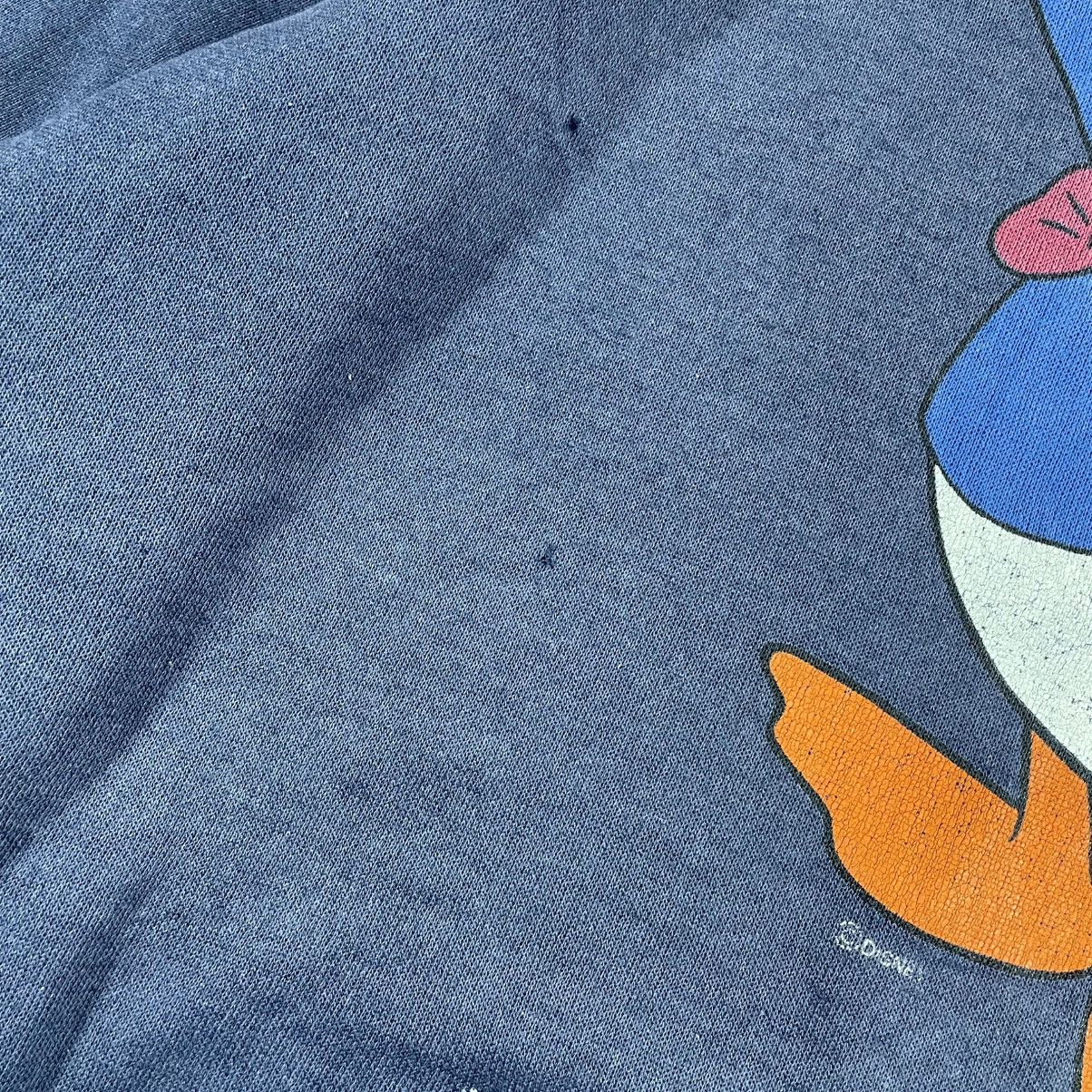 Vintage Vintage Hoodie 90s Tultex Donald Duck “ Distressed “ Size US L / EU 52-54 / 3 - 7 Thumbnail