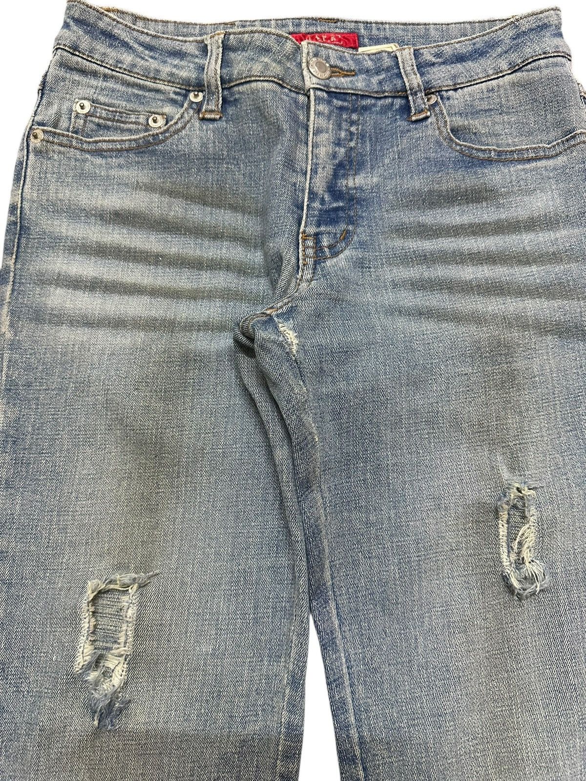 Japanese Brand Vintage Distressed Jeans With Bootcut Wideleg Style Faded Size US 28 / EU 44 - 4 Thumbnail