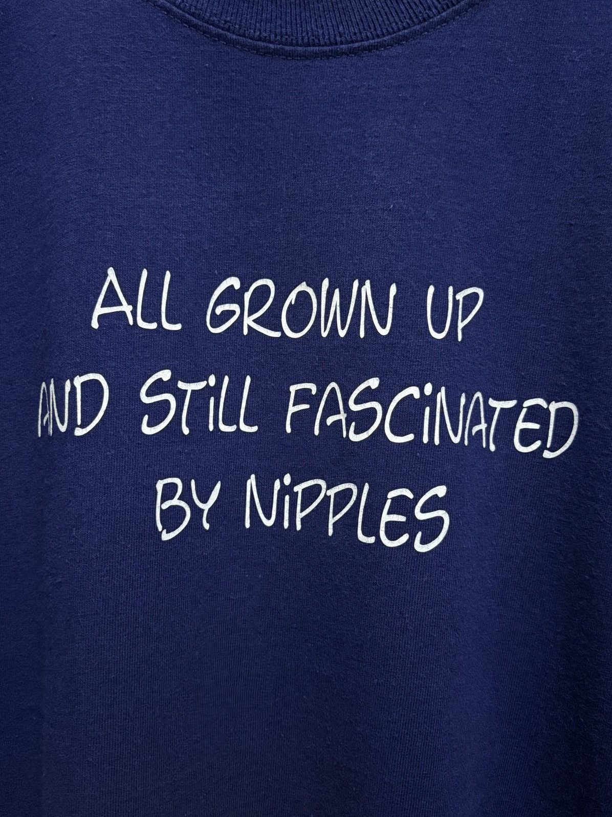Vintage 2000's Wording Humor " Love Nipples Ladies " T-Shirt Size US L / EU 52-54 / 3 - 4 Thumbnail