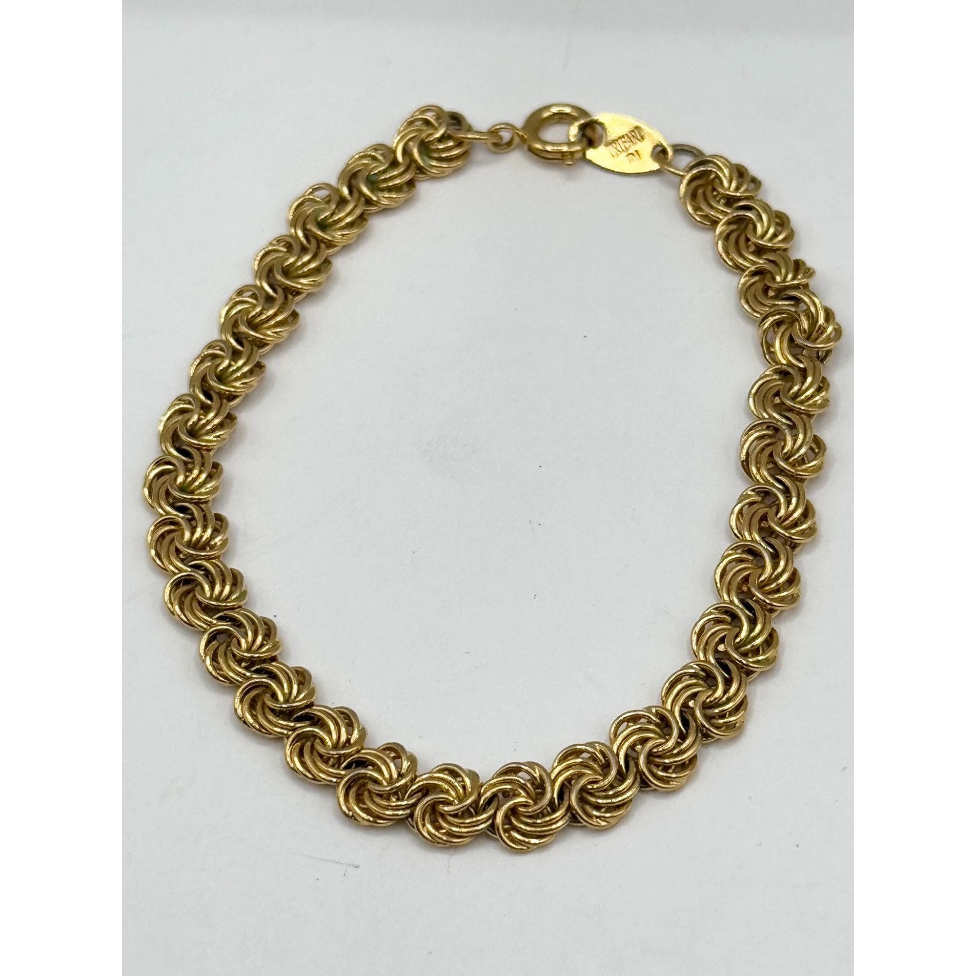 Vintage Vintage Signed Trifari TM Gold Tone Swirl Rosetta Rose Knot Size ONE SIZE - 4 Thumbnail