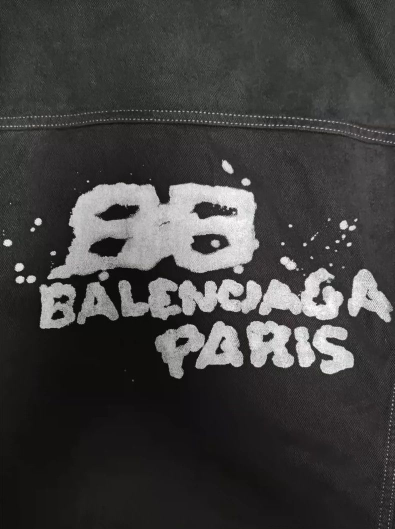 Balenciaga Balenciaga Doodle splash-ink double-B letters to do old dam Size US XL / EU 56 / 4 - 3 Thumbnail