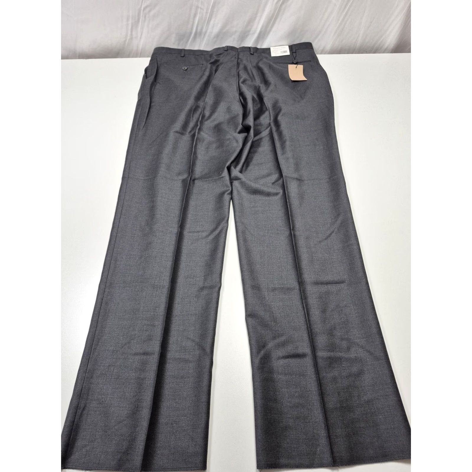 Vintage VTG Franco Tassi Dress Pants Men's 46x36 Gray Wool Cashmere Pleated Unhemmed NWT Size US 30 / EU 46 - 5 Thumbnail