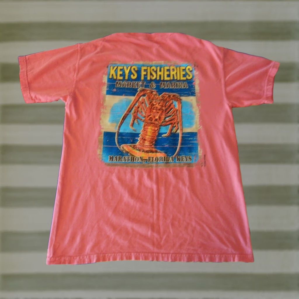 Comfort Colors KEYS FISHERIES Market & Marina Rock Lobster MARATHON FLORIDA Shirt Men's Med Size US M / EU 48-50 / 2 - 1 Thumbnail