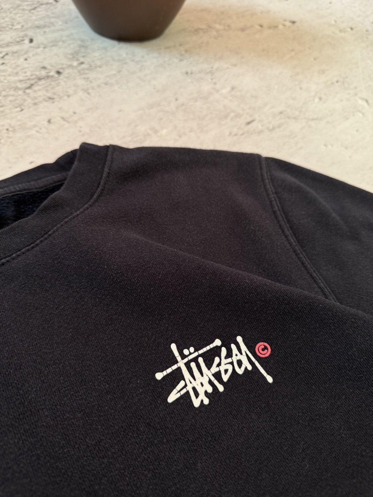 Stussy × Vintage STUSSY CENTER HAFT LOGO OVERSIZE BAGGY FIT SWEATSHIRT Size US M / EU 48-50 / 2 - 5 Thumbnail