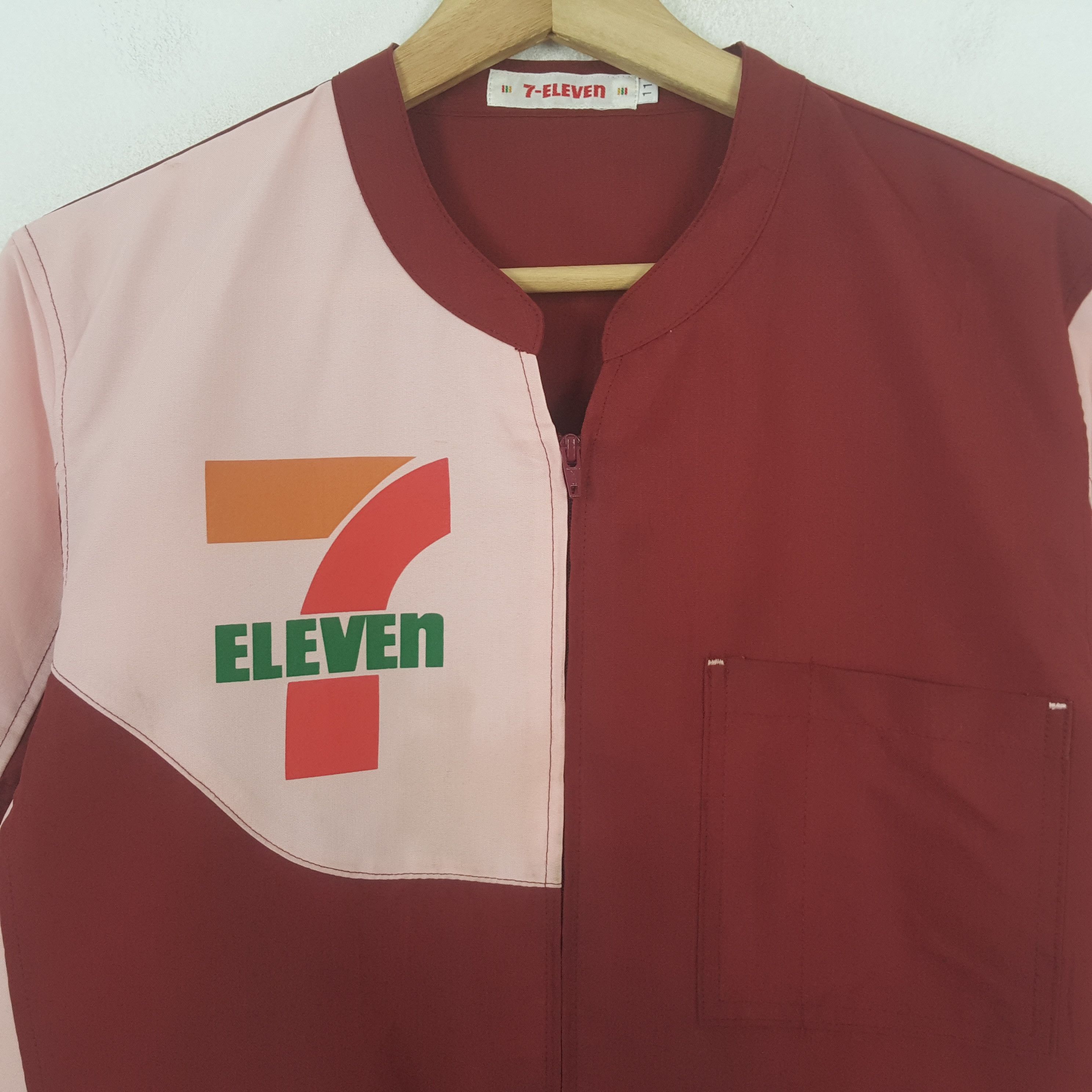 Japanese Brand × Vintage Vintage 7-ELEVEN Japan Workers Uniform Shirt Jacket C285N2 Size US M / EU 48-50 / 2 - 2 Thumbnail