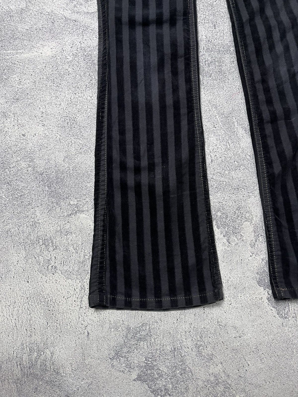 Japanese Brand Camel Road Flared Pants Striped Corduroy Size US 27 - 3 Thumbnail