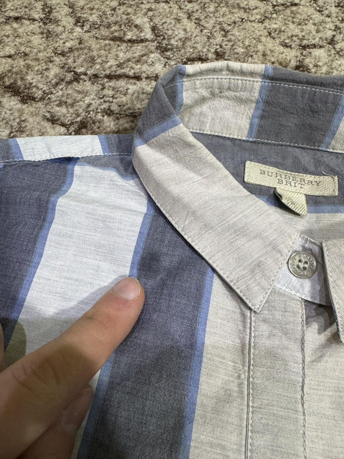 Burberry × Vintage Burberry Brit S Checked Long-sleeve Shirt Size US S / EU 44-46 / 1 - 8 Thumbnail