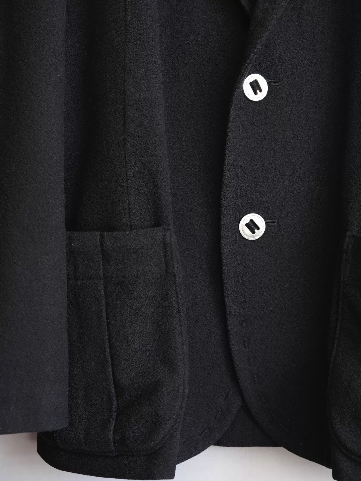 Yohji Yamamoto Yohji Yamamoto 05AW H-Stitched Silver-Button Jacket 2 Size US M / EU 48-50 / 2 - 4 Thumbnail
