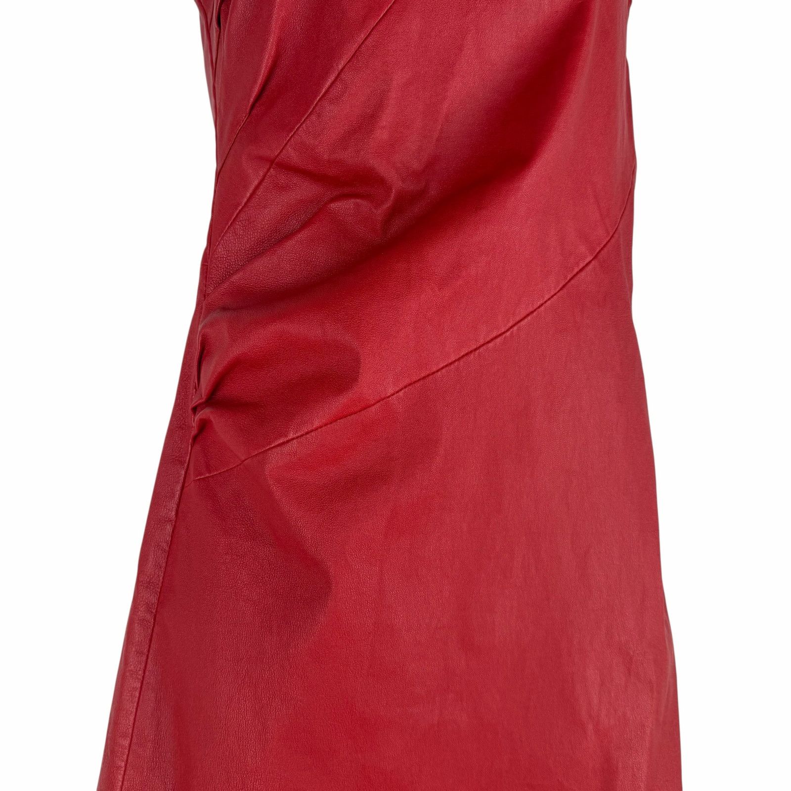 Givenchy Givenchy One Shoulder Cutout Lamb Leather Mini Dress 36 Size S / US 4 / IT 40 - 8 Thumbnail