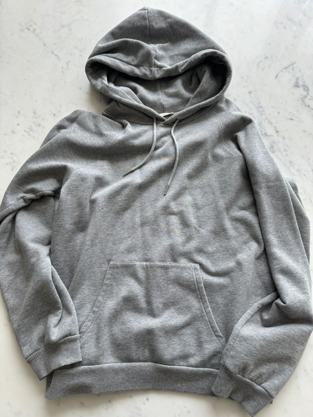 Celine CELINE Grey Back Logo Hoodie Sweatshirt Size US L / EU 52-54 / 3 - 2 Thumbnail