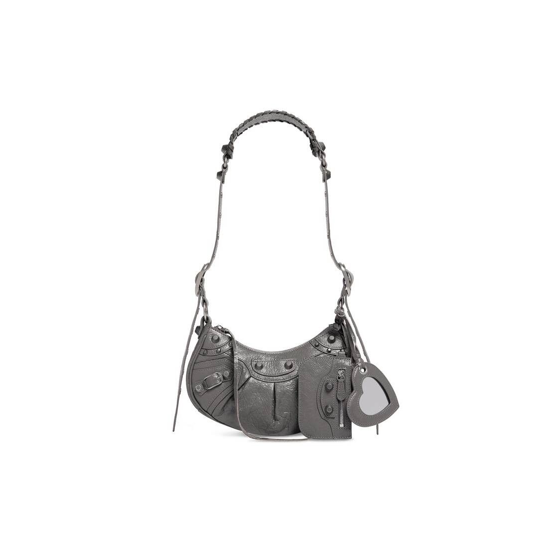 Balenciaga le cagole xs shoulder bag in dark grey arena lambskin leather with antique silver-tone hardware Size ONE SIZE - 1 Thumbnail