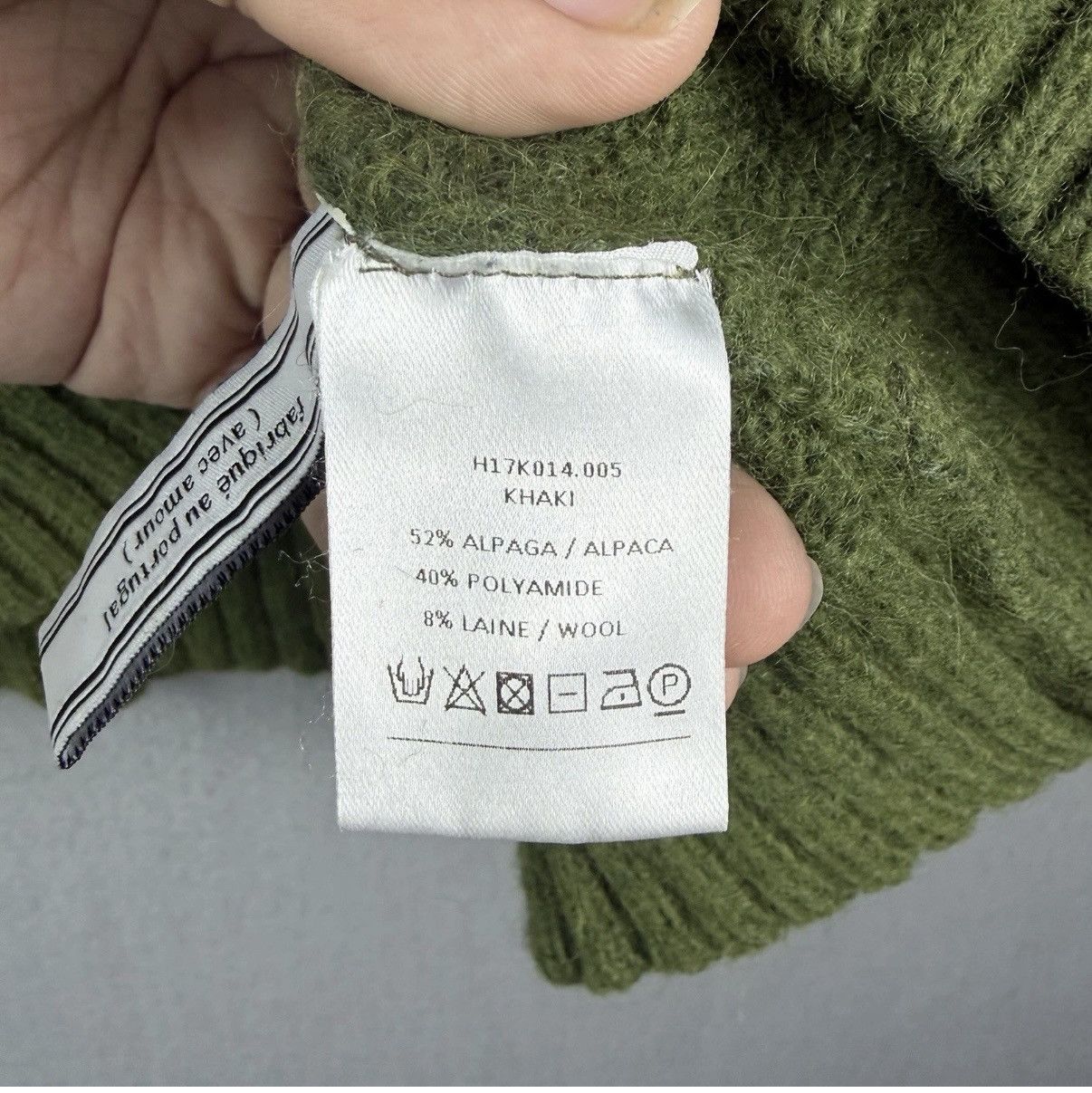 AMI Ami Alexandre Mattiussi Sweater Mens Large Green Alpaca Size US L / EU 52-54 / 3 - 3 Thumbnail