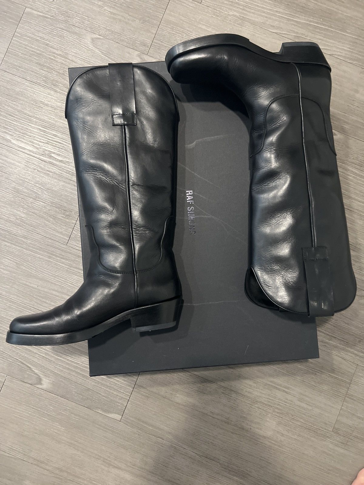 Raf Simons Raf Simons Knee High Cowboy Boots Grailed