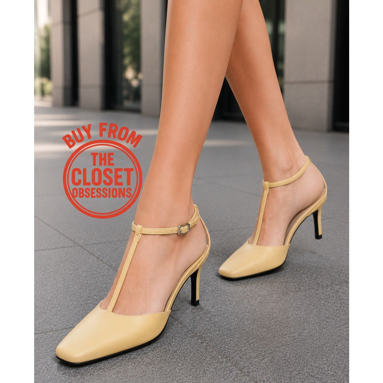 Zara ZARA Yellow Leather Heels NWT Size US 7.5 / IT 37.5 - 3 Thumbnail