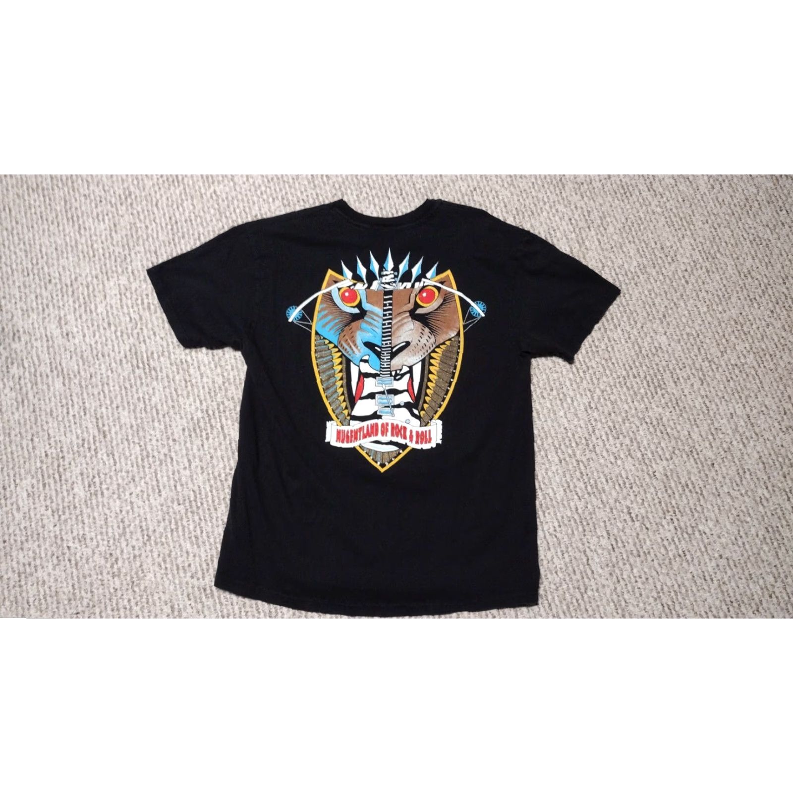 Hanes VINTAGE Ted Nugent Shirt XL Spirit of the Wild Damn Yankees Skynyrd 90s Mens Black Size US XL / EU 56 / 4 - 3 Thumbnail