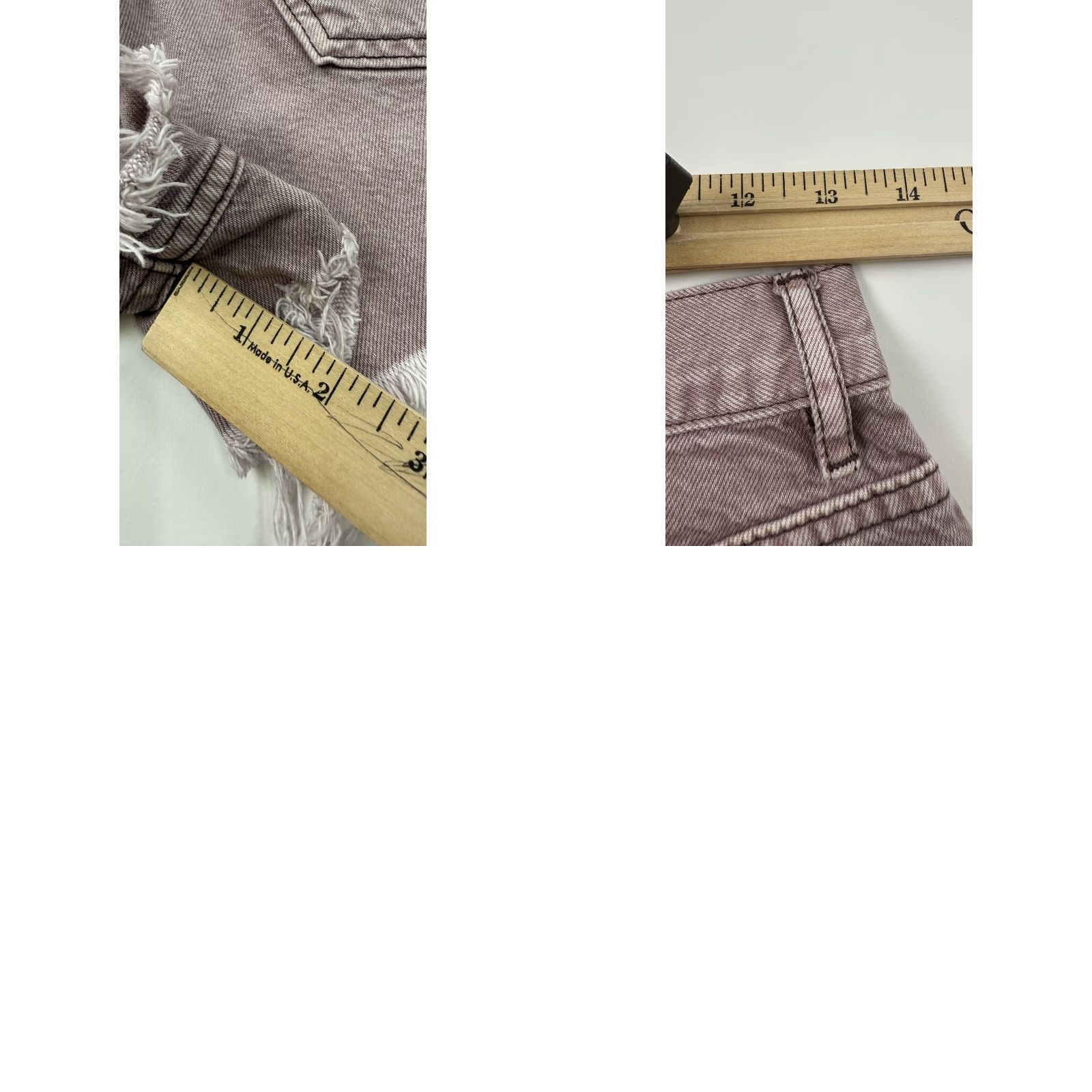 Pacsun Pacsun Dad Jean Shorts Womens 28 Purple High Rise Frayed Hem Denim Distressed Size 28" / US 6 / IT 42 - 8 Thumbnail