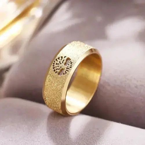Jewelry x Ring Gold Plated Fortune Tree Ring in Gold, Men's
