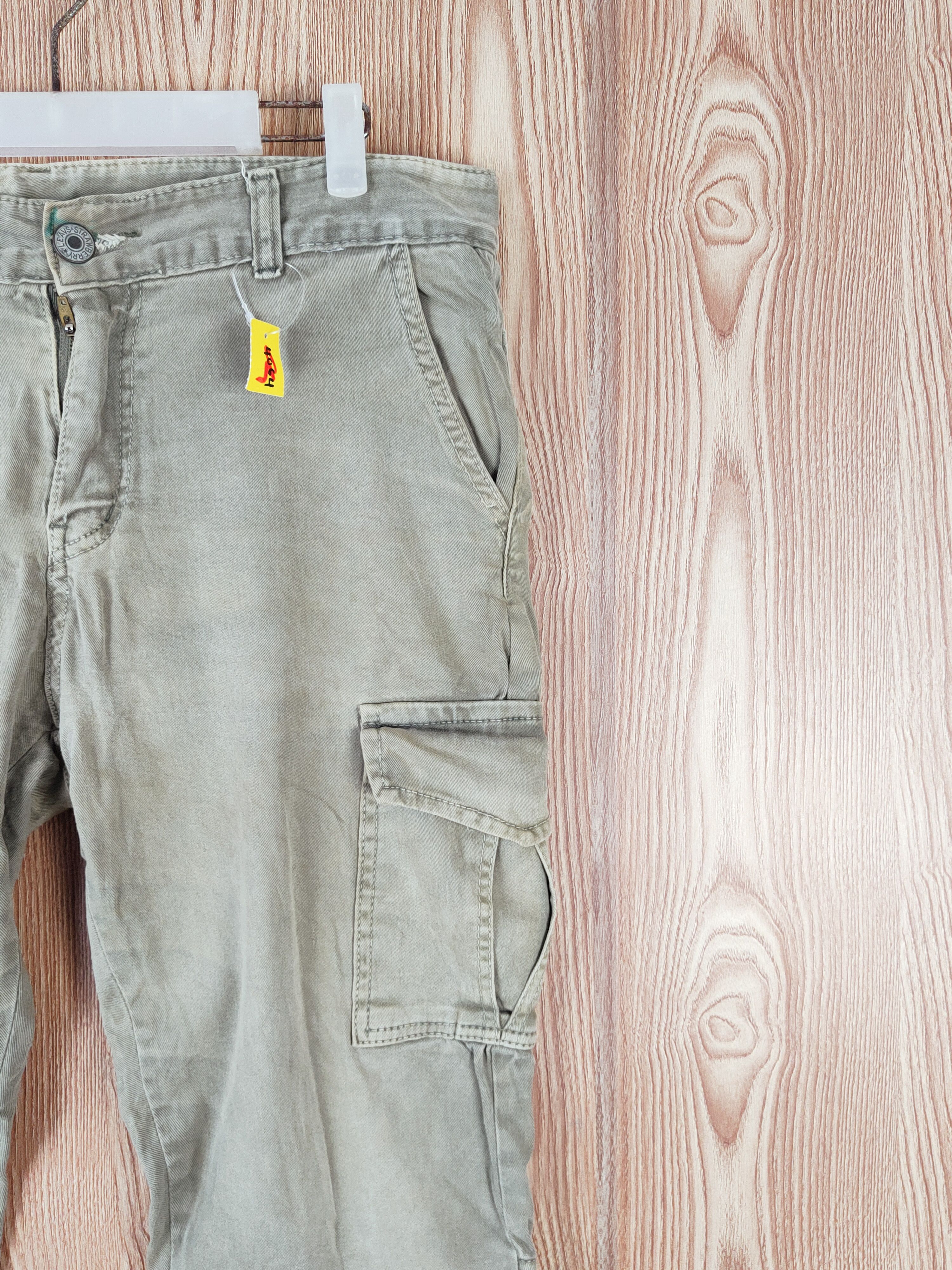 Japanese Brand Leavs Strawberry Green Faded Multipocket Cargo Pants #W438 Size US 33 - 5 Thumbnail