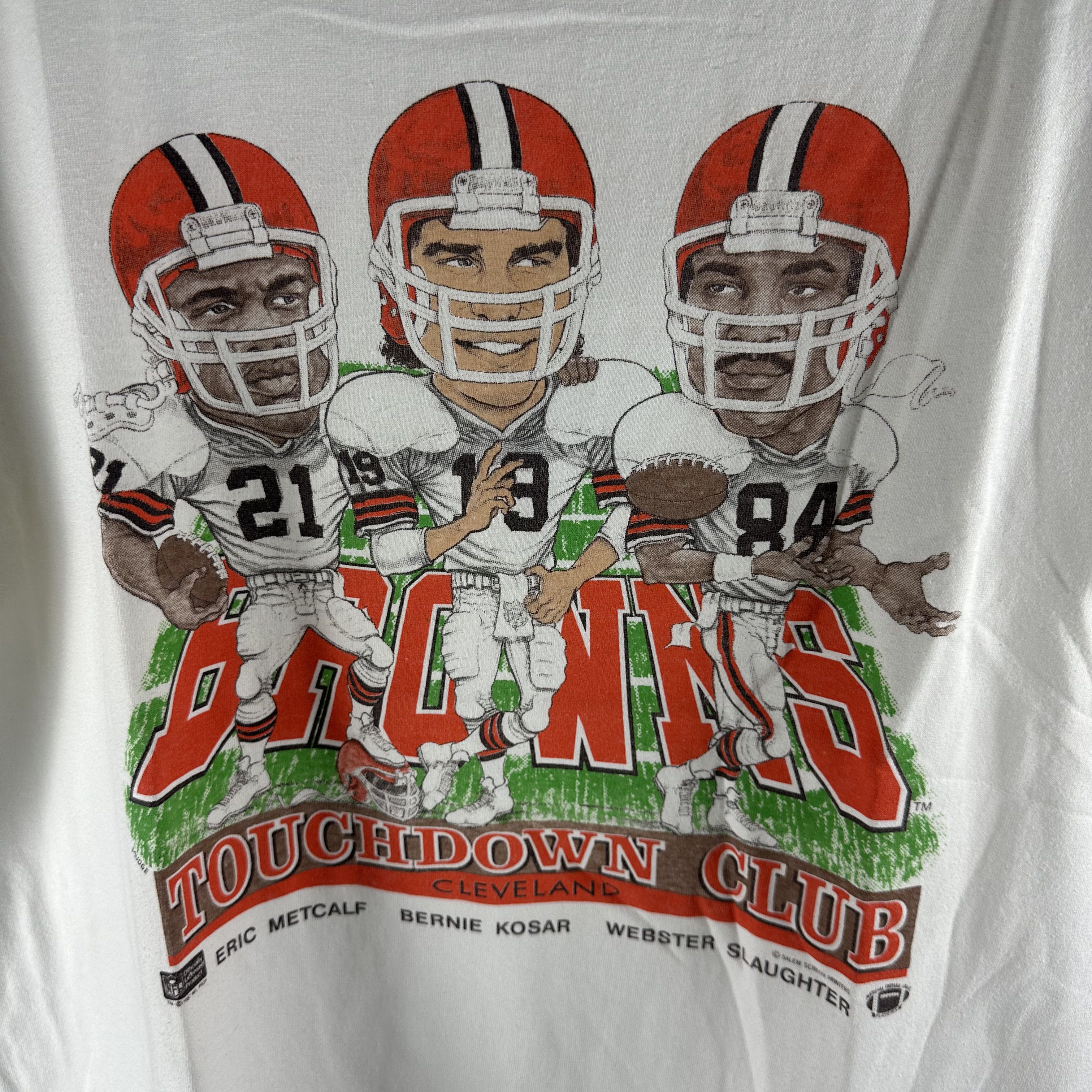 Vintage ​1987 Denver Broncos NFL Touchdown Club Caricature T-Shirt Size US XL / EU 56 / 4 - 2 Thumbnail