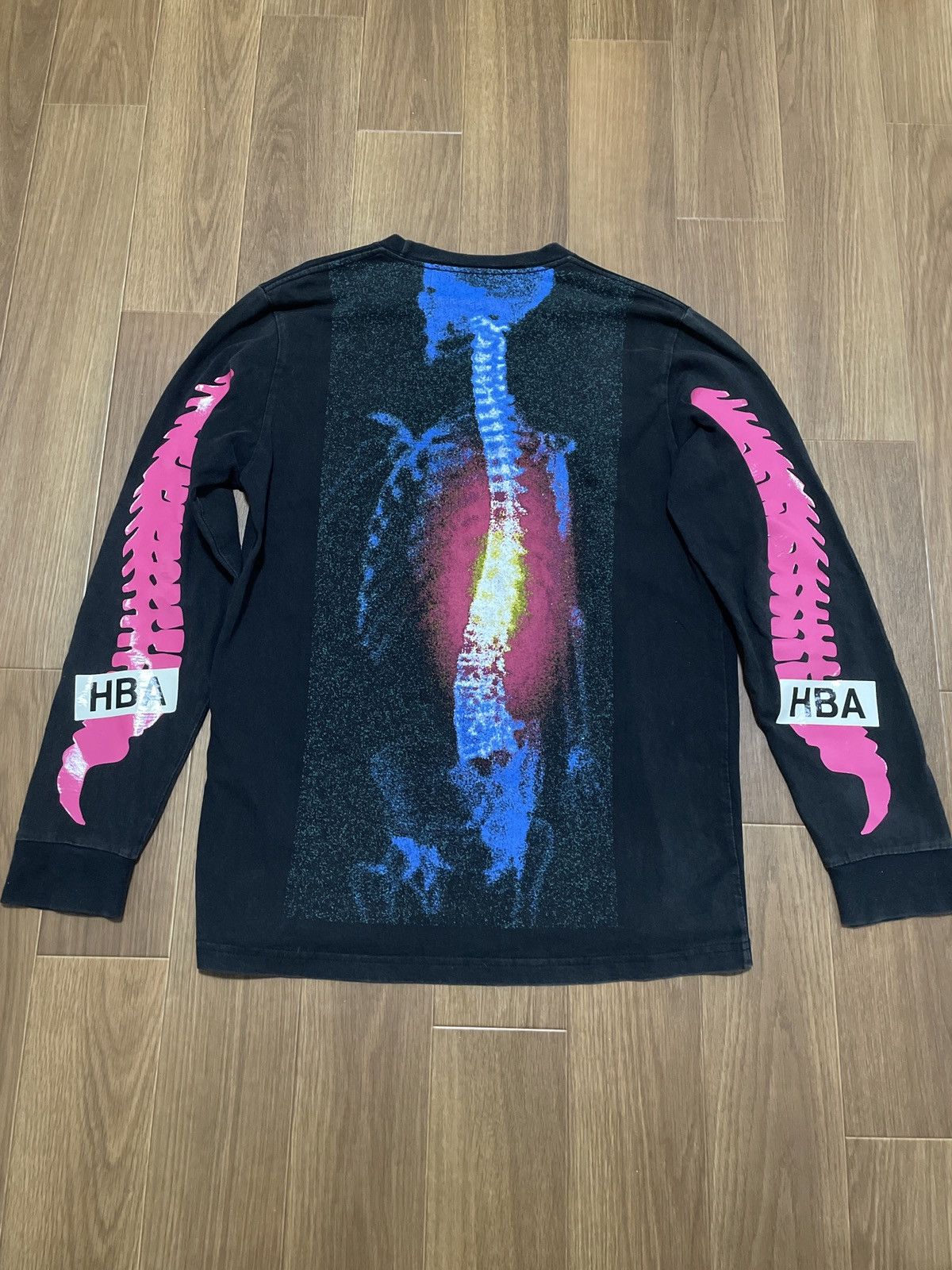 Hood By Air HBA X-Ray LS skelton pink M | Grailed