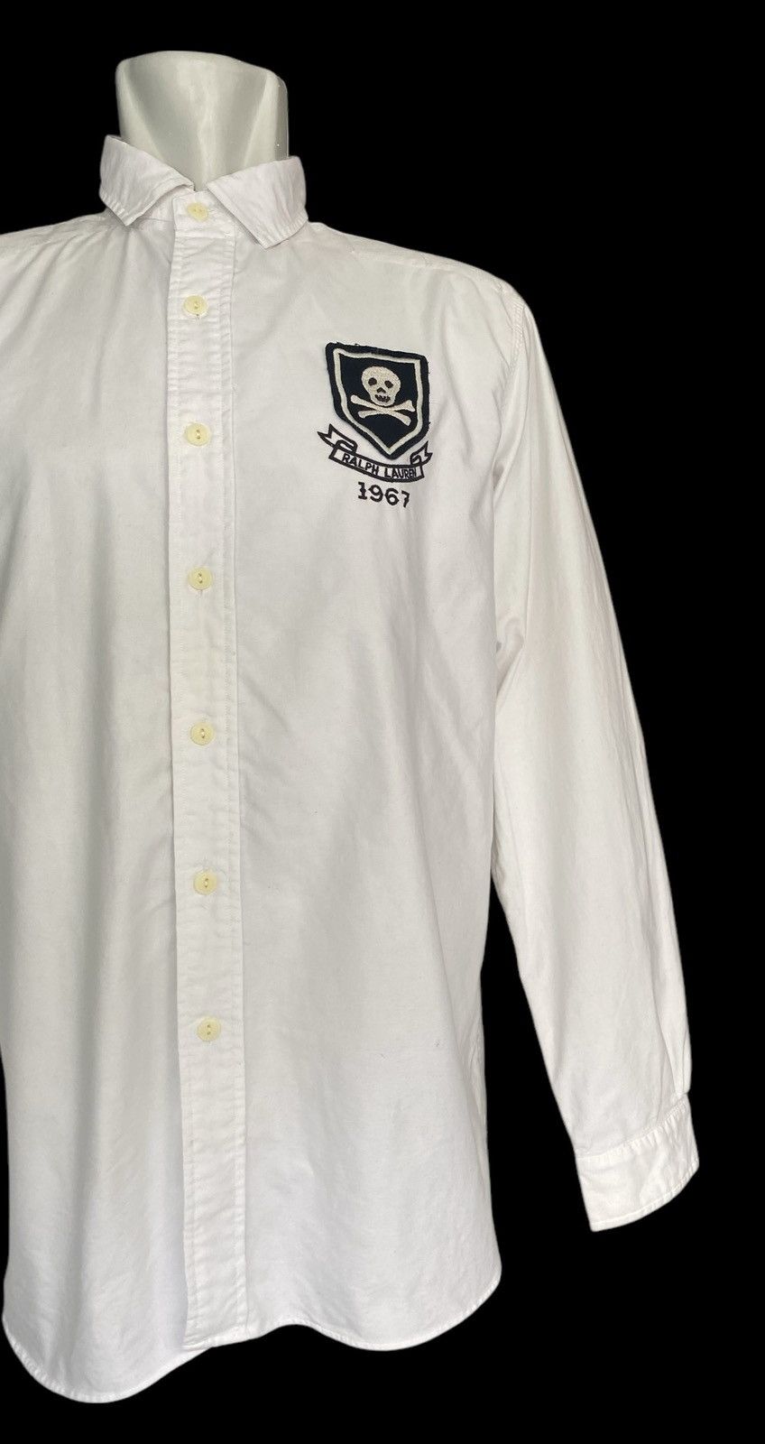 Designer × Polo Ralph Lauren White Polo Ralph Laurent Official Members Shirt Button Size US L / EU 52-54 / 3 - 7 Thumbnail