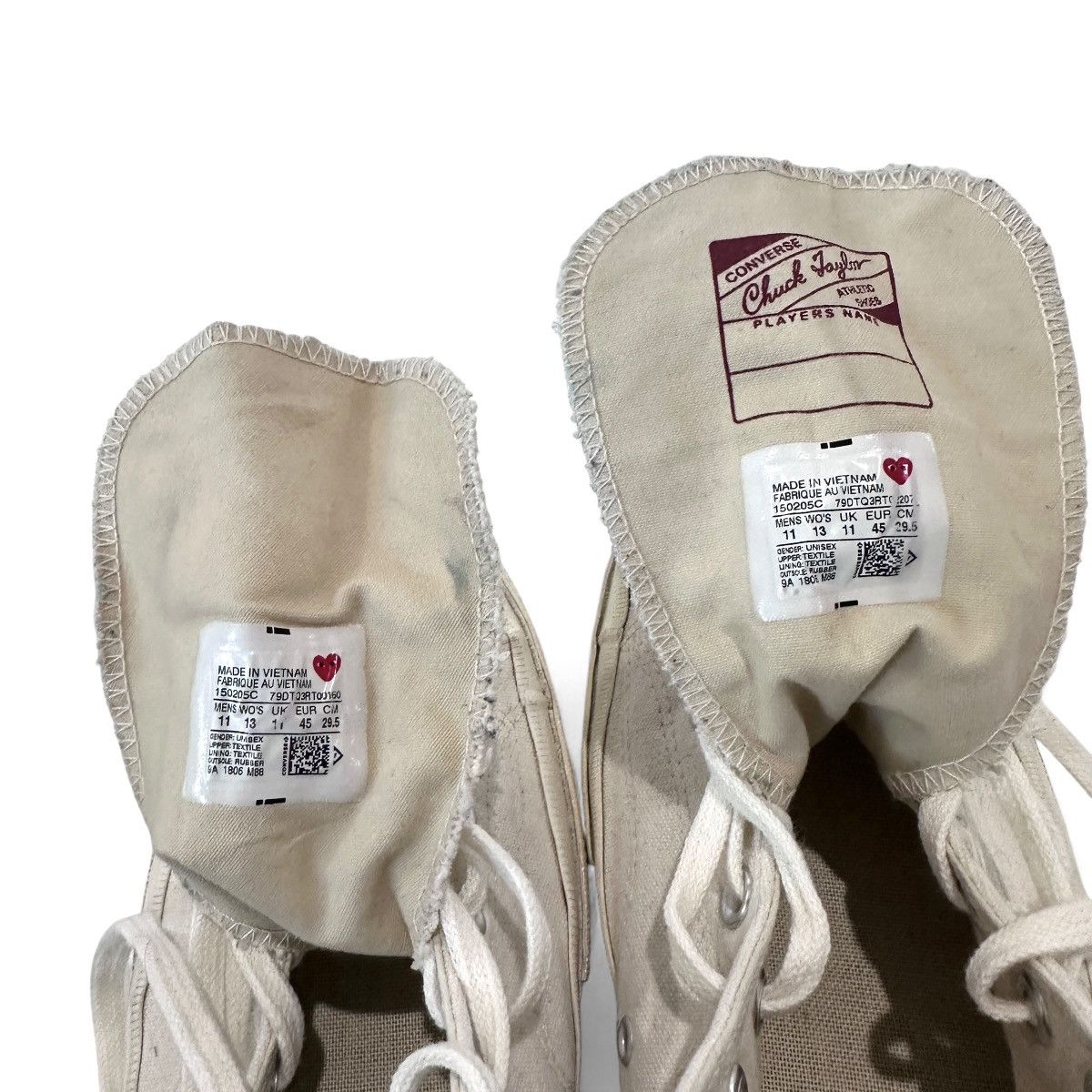 Comme des Garcons PLAY × Converse 150205C Converse Chuck Taylor All-Star 70s Ox Hi Size US 11 / EU 44 - 9 Thumbnail