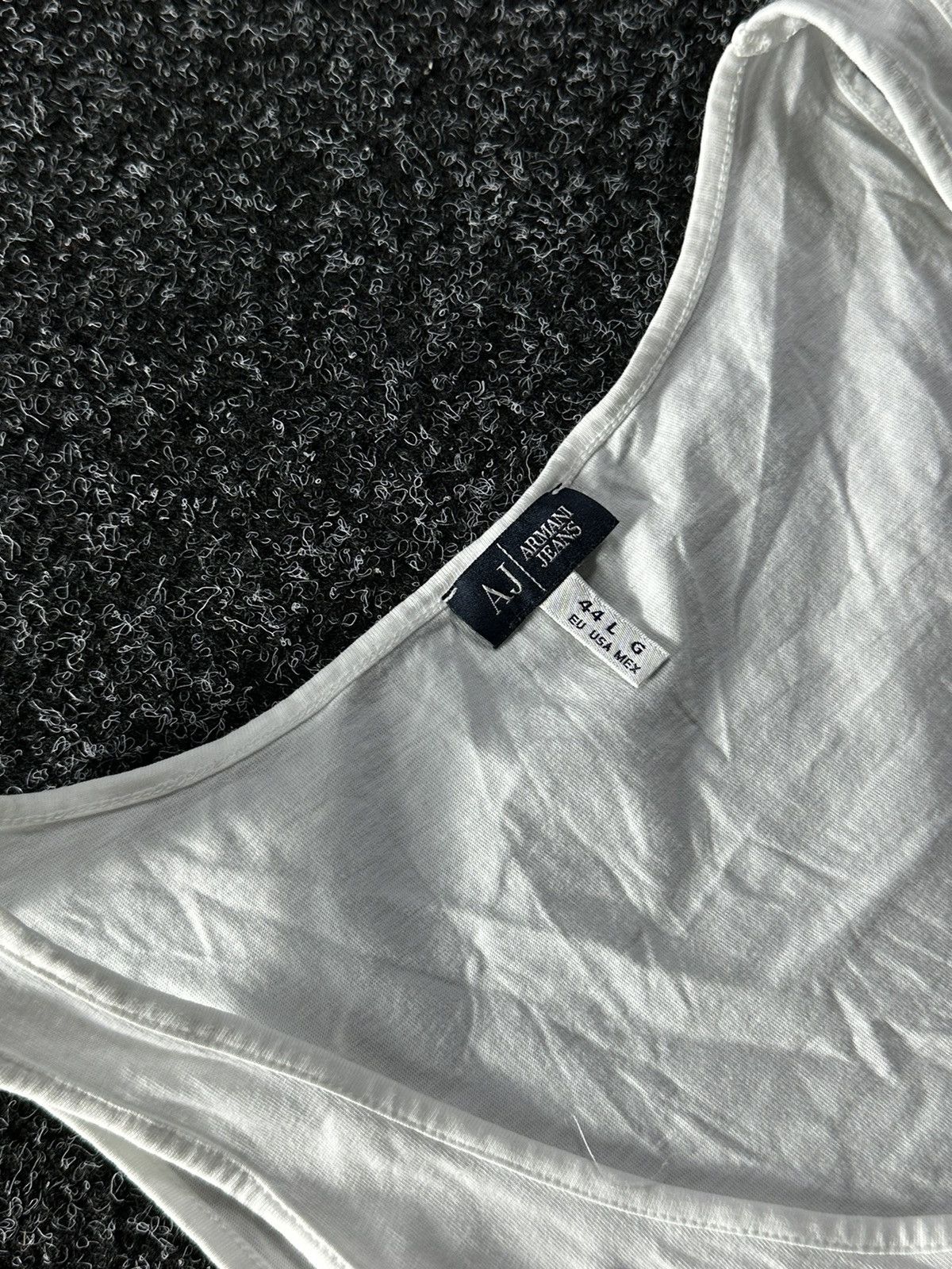 Armani × Vintage 🚨VNTG Armani Jeans big monogram SMILE TANK TOP metal logo Size US M / EU 48-50 / 2 - 5 Thumbnail