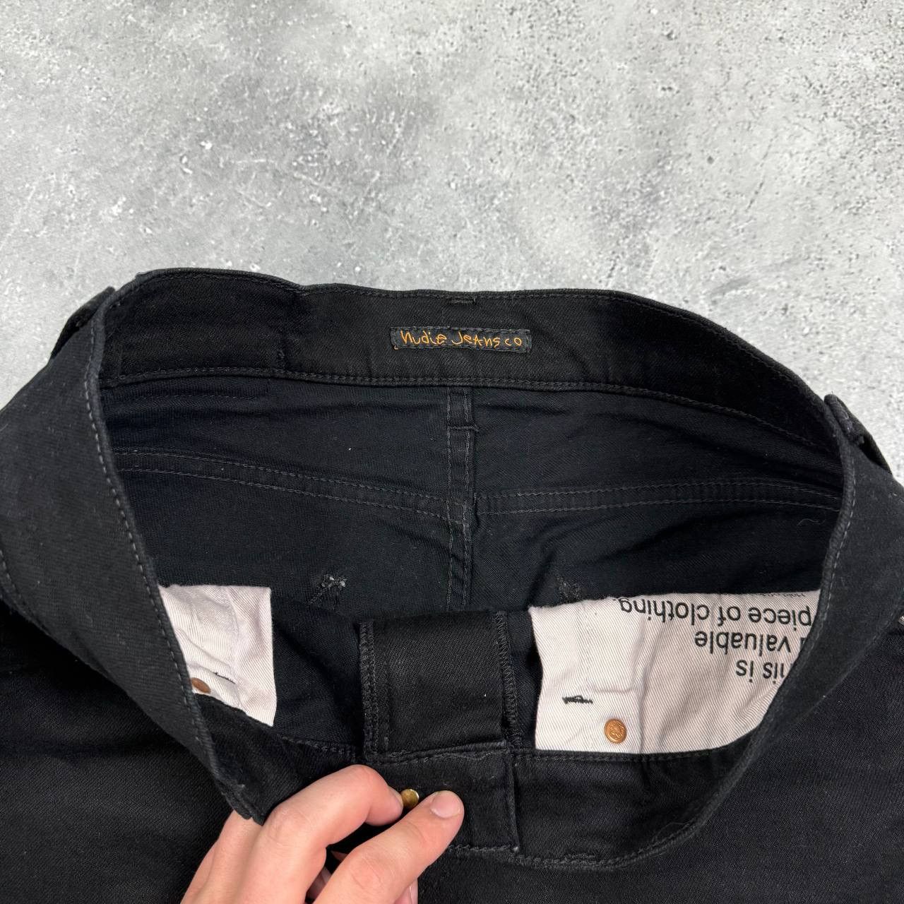 Nudie Jeans Lean Dean Dry Everblack Size W32 L30