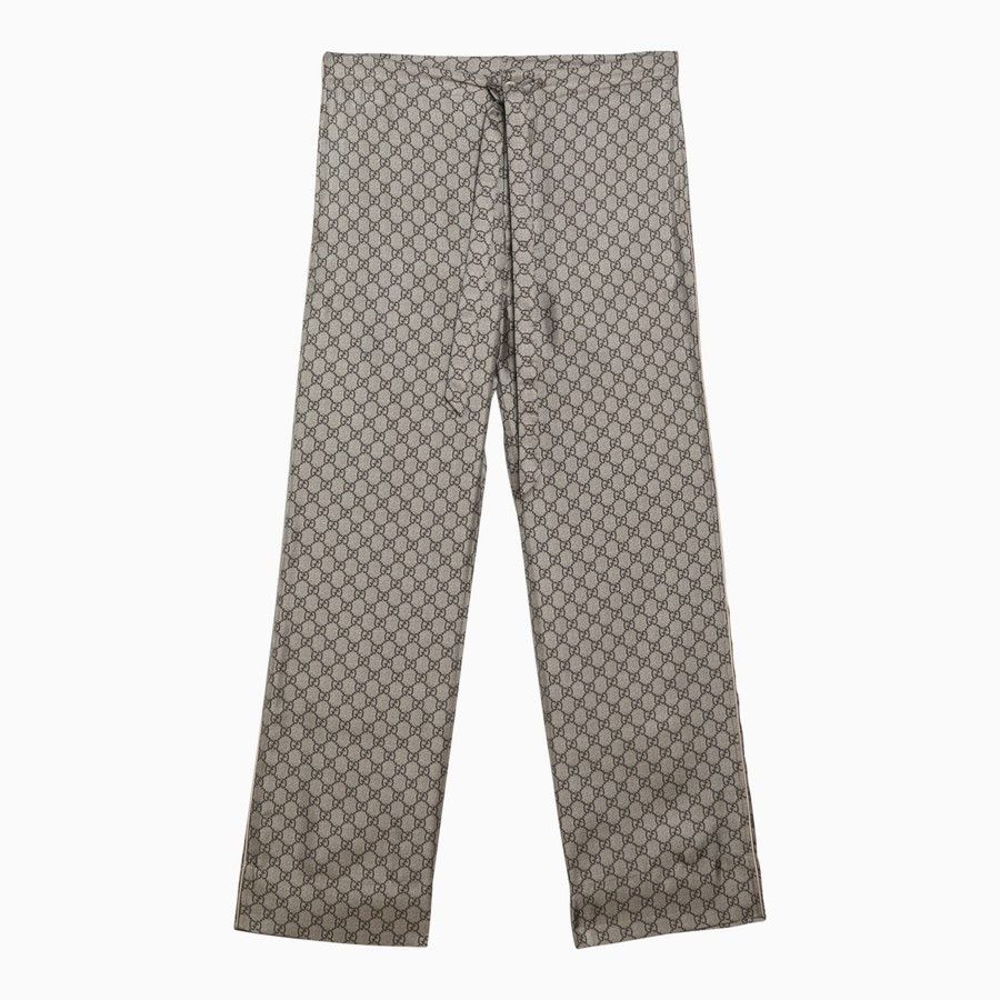 image of Gucci O1D2Blof0424 Trousers In Multicolor in Brown, Men's (Size 32)