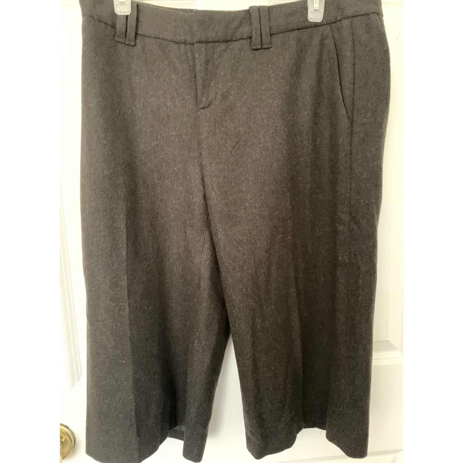 Banana Republic VINTAGE Banana Republic Wool Blend Capri Dark Gray Dress Pant Womens SZ 10 #720 Size 32" / US 10 / IT 46 - 2 Thumbnail