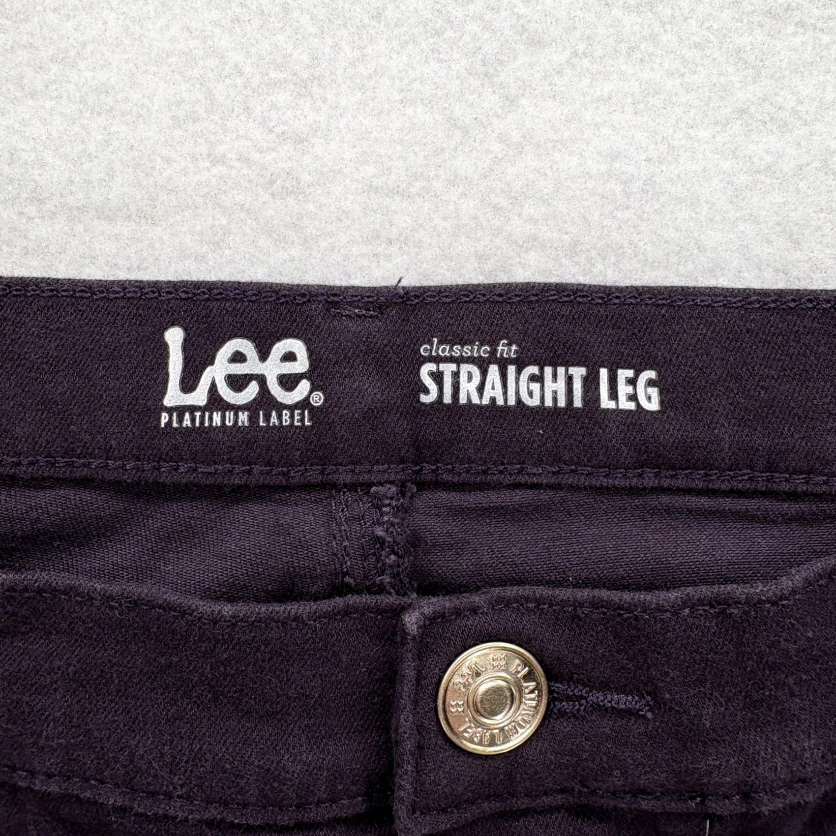 Lee Lee Jeans Womens 14 Purple Classic Fit Straight Leg Platinum Label Slim Denim Jeans Womens Color Purple Size 14 Size 36" / US 14 / IT 50 - 5 Thumbnail