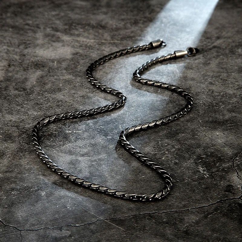 Sterling Silver 70 cm Snake Link Chain Necklace Size ONE SIZE - 3 Thumbnail