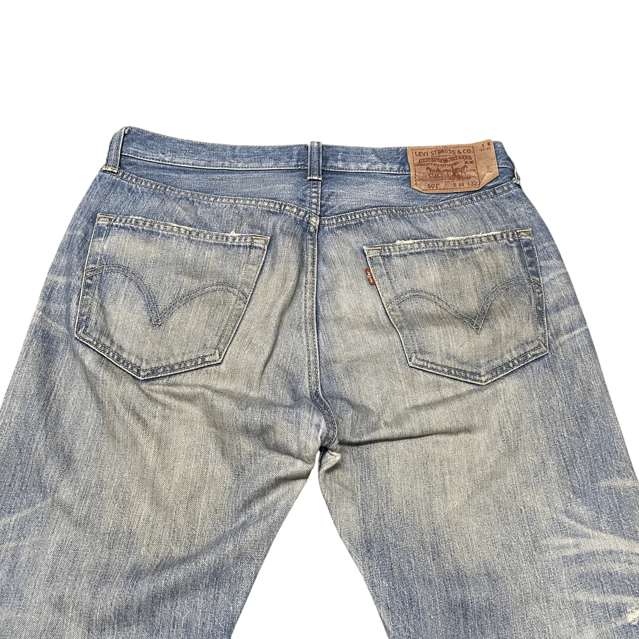 Levi's Vintage Levis 501 Distressed Denim Straight Leg Button Fly Size US 34 / EU 50 - 14 Thumbnail