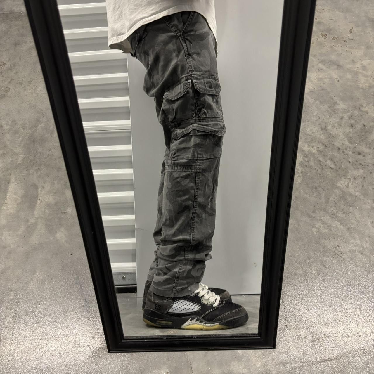 Japanese Brand × Vintage Crazy Vintage Y2K/2000s Grunge Dark Camo Skater Cargo Pants! Size US 29 - 2 Thumbnail