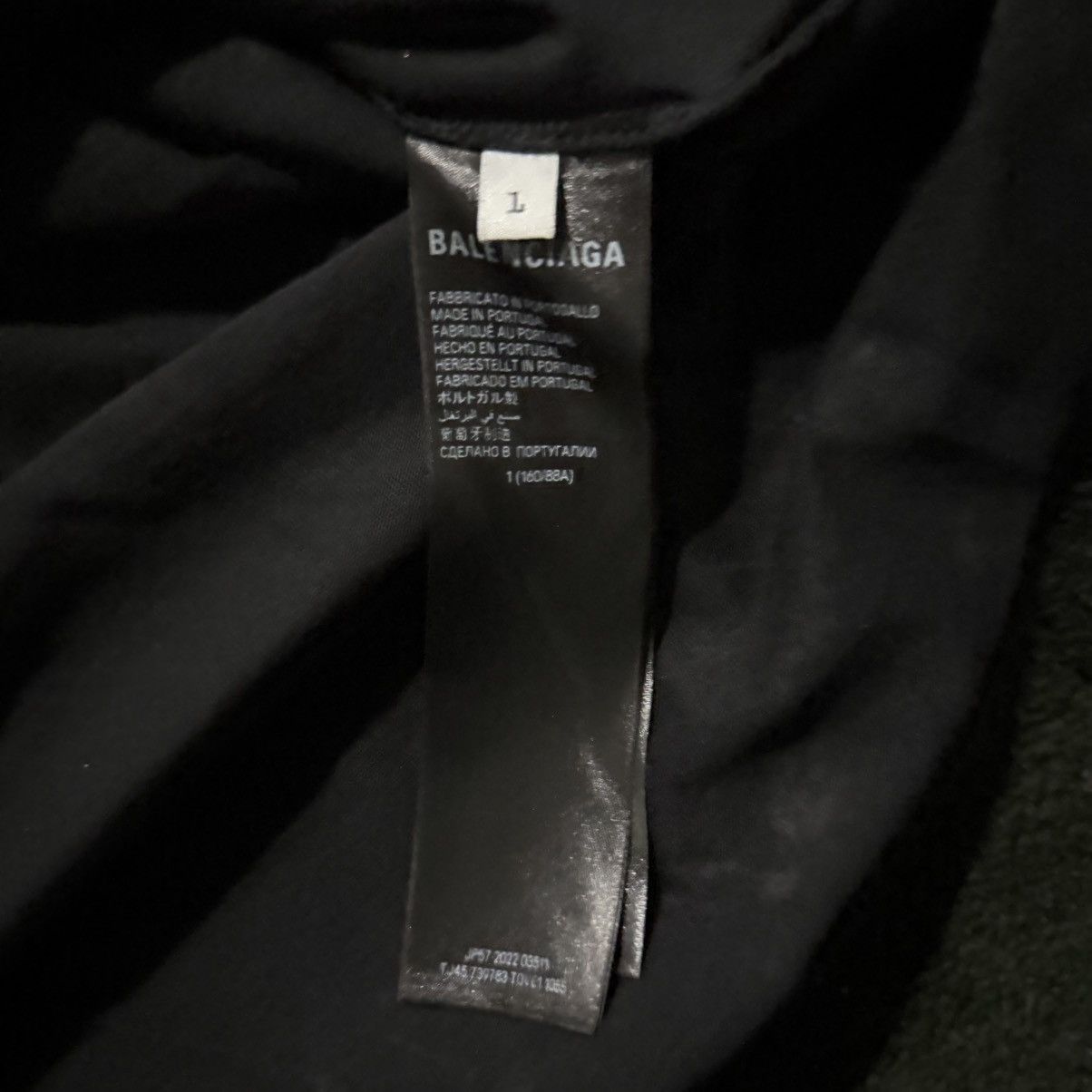 Balenciaga SS23 - Black Muddy Metal Logo Longsleeve Size US L / EU 52-54 / 3 - 5 Thumbnail