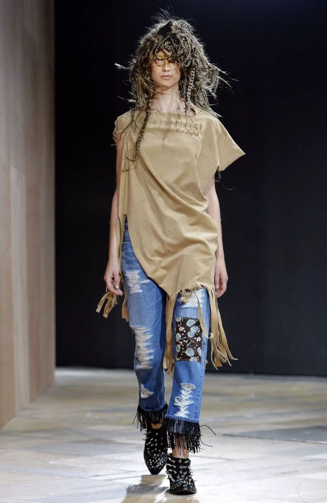 Junya Watanabe Junya Watanabe - S/S14 - Fringe Patchwork Jeans Size 32" / US 10 / IT 46 - 1 Thumbnail