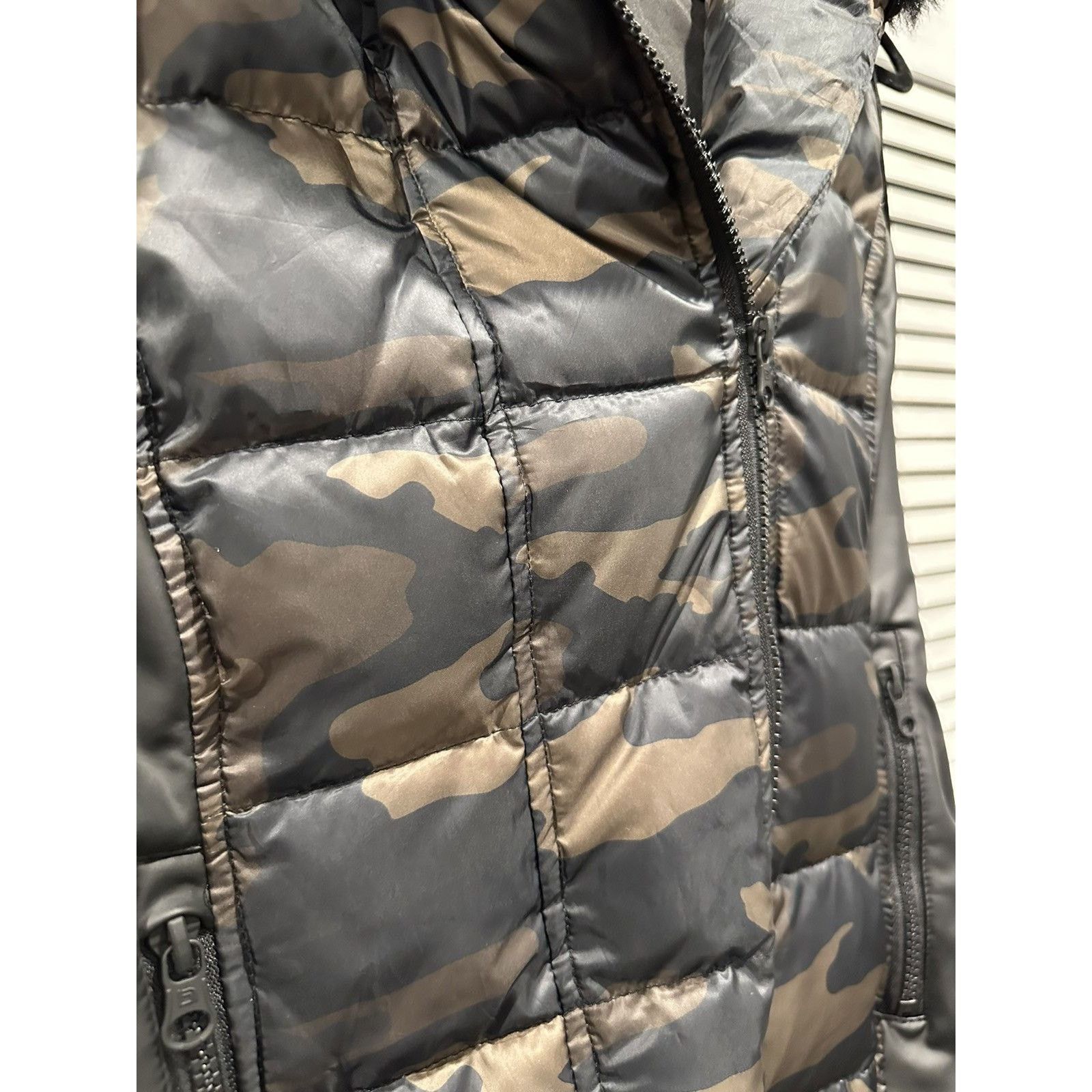 Blanc Noir Blanc Noir Camo Asymmetric-Zip Hooded Moto Vest Size S / US 4 / IT 40 - 4 Thumbnail