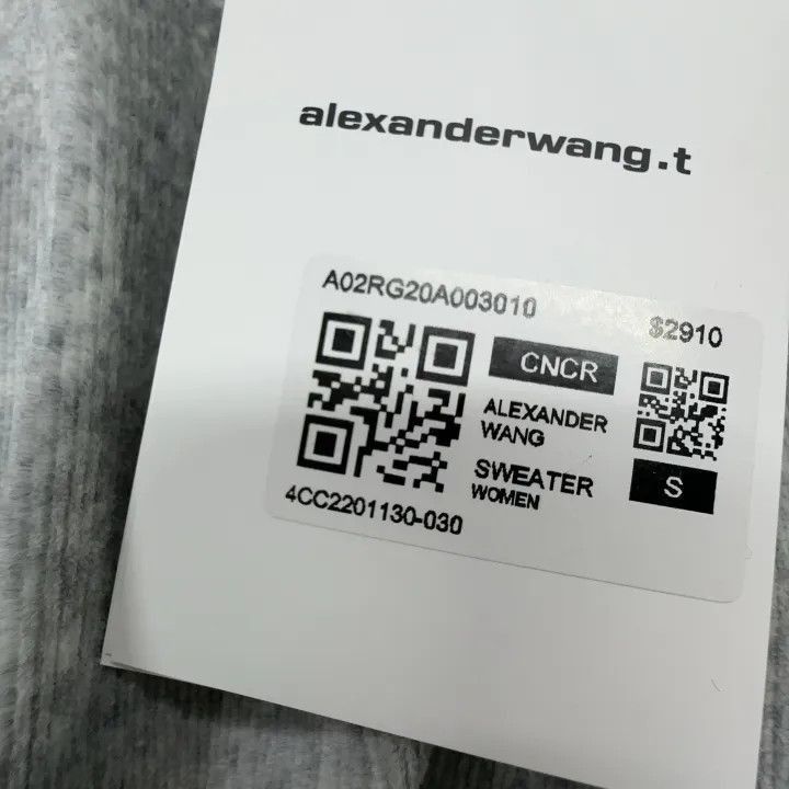 Alexander Wang Alexander Wang Gray Cropped Long Sleeve T-Shirt - Size S / US 4 / IT 40 - 5 Thumbnail