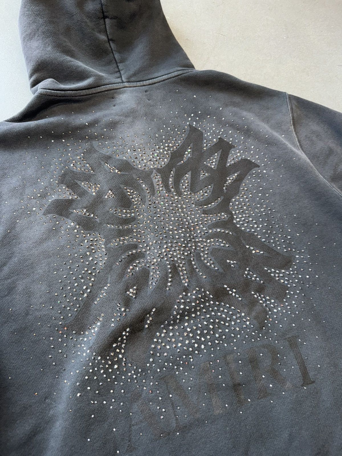 Amiri Amiri Ma Quad Crystal Full-Zip Hoodie | Grailed