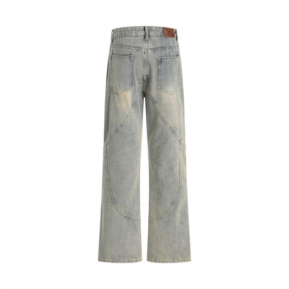 Japanese Brand Men's punk split stitching distressed washed ripped jeans Size US 32 / EU 48 - 2 Thumbnail