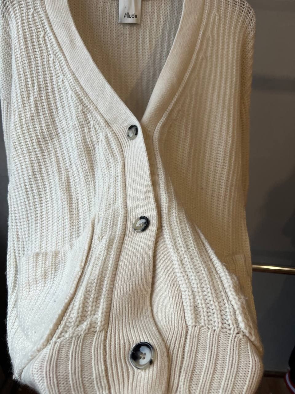 Allude RRP $599 ALLUDE CASHMERE/WOOL BUTTON PATCH POCKETS CARDIGAN Size XS / US 0-2 / IT 36-38 - 10 Thumbnail