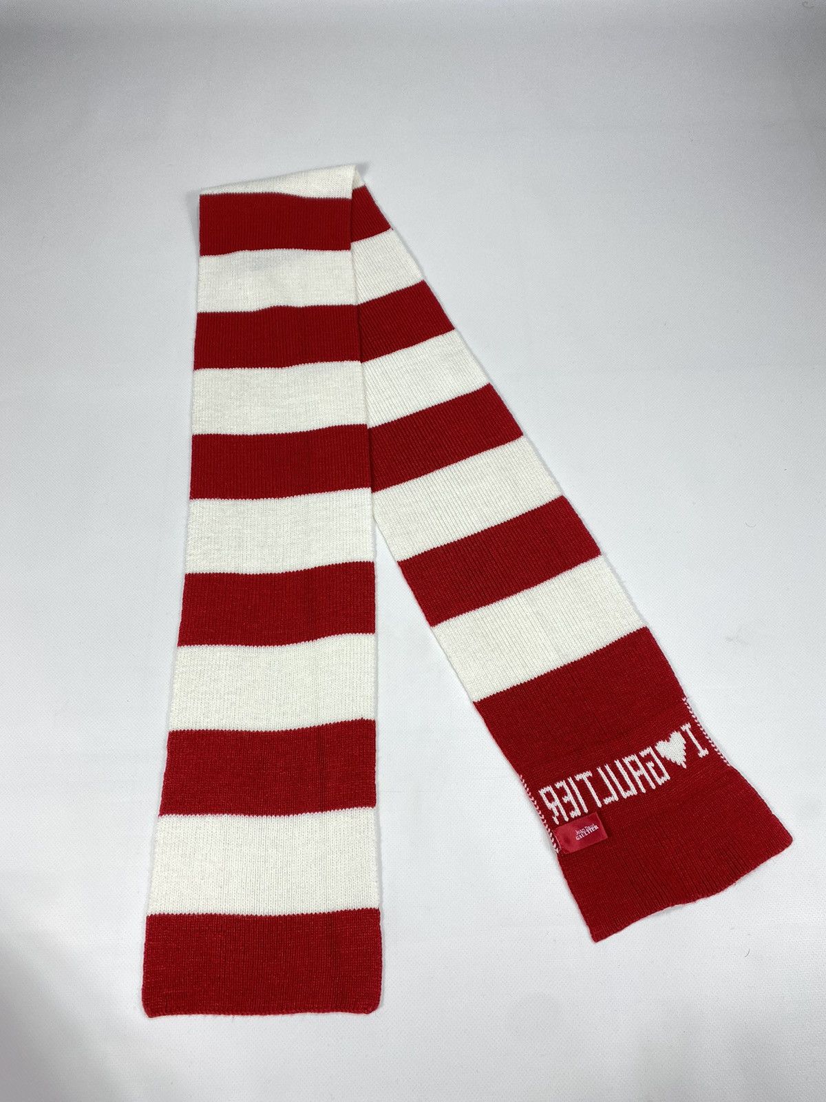 Jean Paul Gaultier 🔥LASTDROP🔥 #9 Jean Paul Gaultier "I❤️Gaultier" striped Scarf Size ONE SIZE - 6 Thumbnail