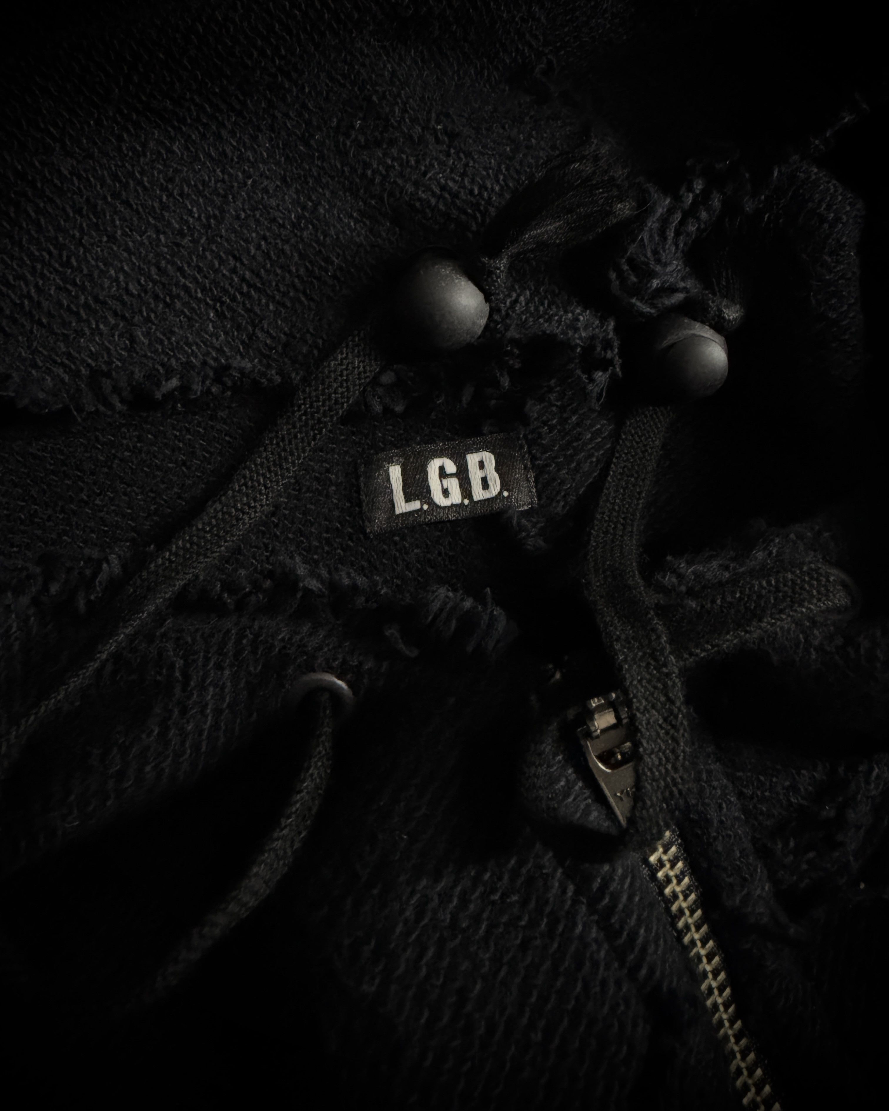 Le Grande Bleu (L.G.B.) LGB Asymmetrical Raw Zip Hoodie Size US S / EU 44-46 / 1 - 14 Thumbnail