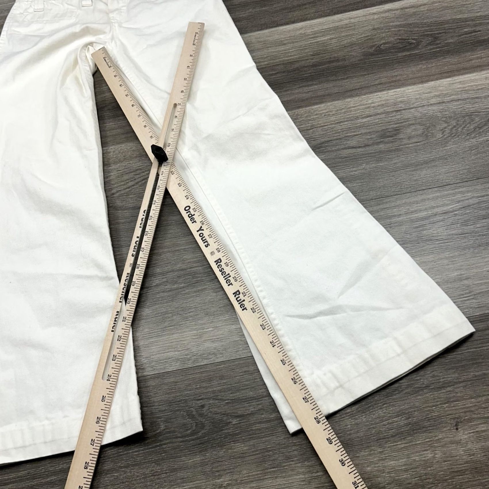Vintage VINTAGE Plushbottoms Pants Womens 28x28 White Low Rize Flare Zipper 70s Size 28" / US 6 / IT 42 - 7 Thumbnail