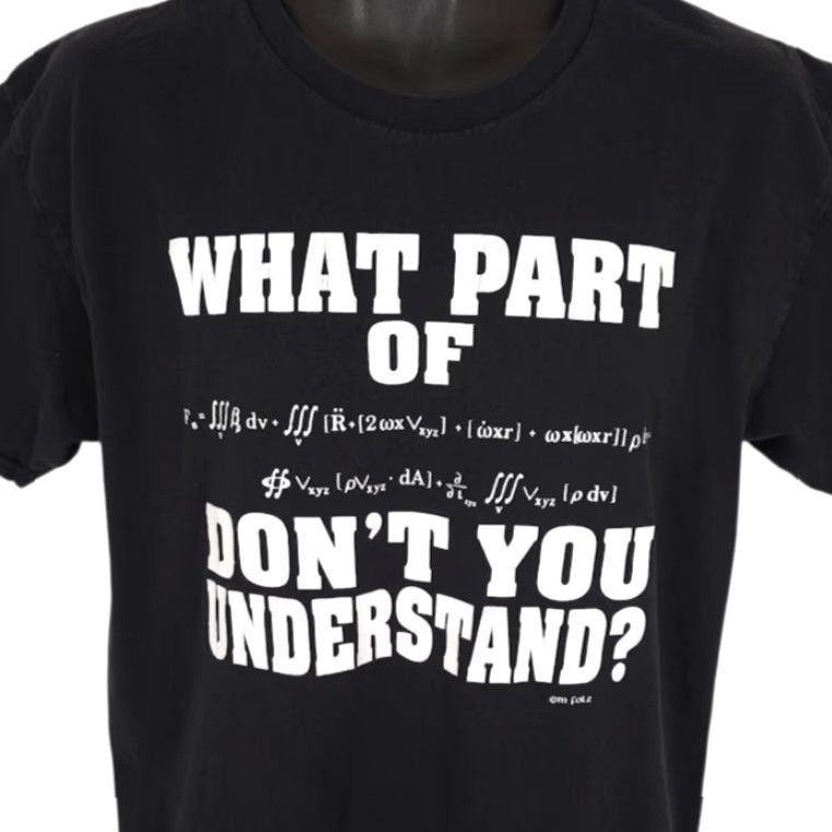 Vintage Newtons 2nd Law Of Motion T Shirt Mens Size Large What Part Dont You Understand Size US L / EU 52-54 / 3 - 2 Thumbnail