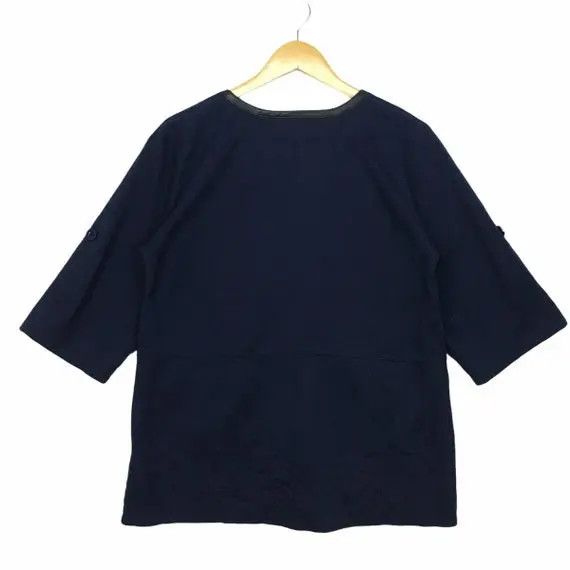 Japanese Brand Vtg FRANCAISE Japan Pure Indigo Dye Tee Shirt Blouse Sweater Size L / US 10 / IT 46 - 5 Thumbnail