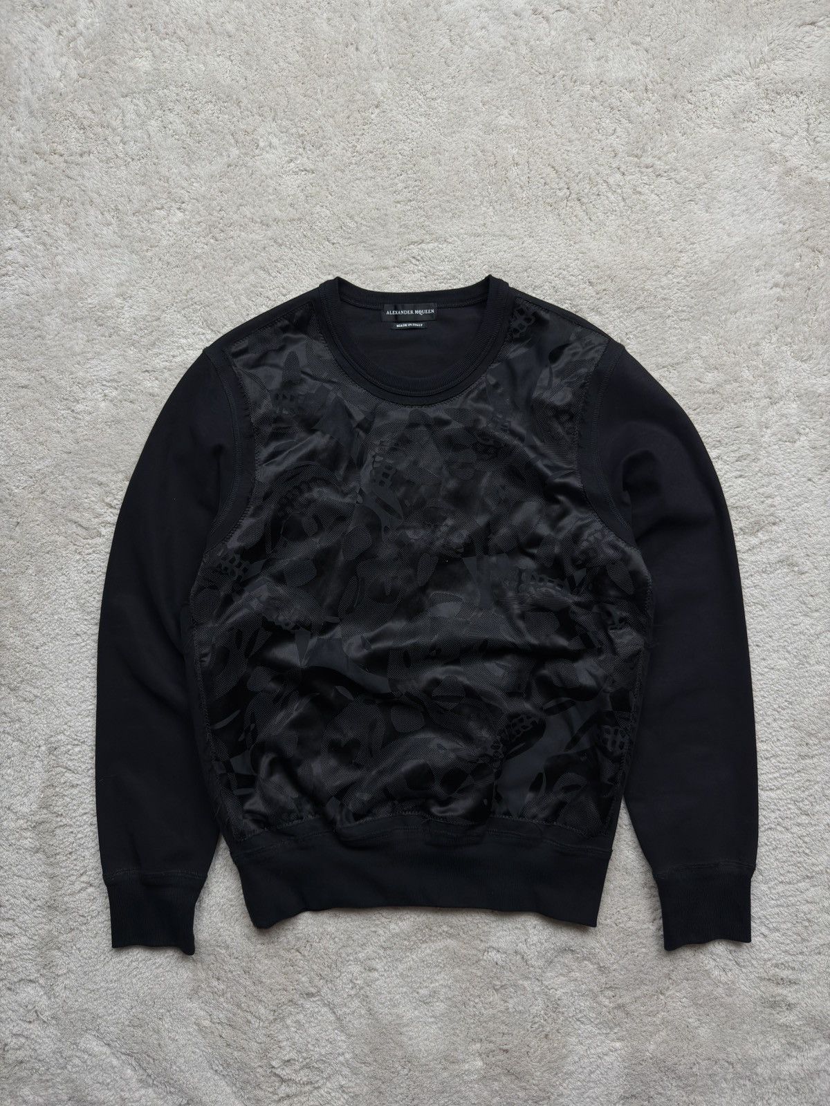 Alexander McQueen Alexander McQueen Panel Silk Logo sweatshirt Size S / US 4 / IT 40 - 1 Thumbnail