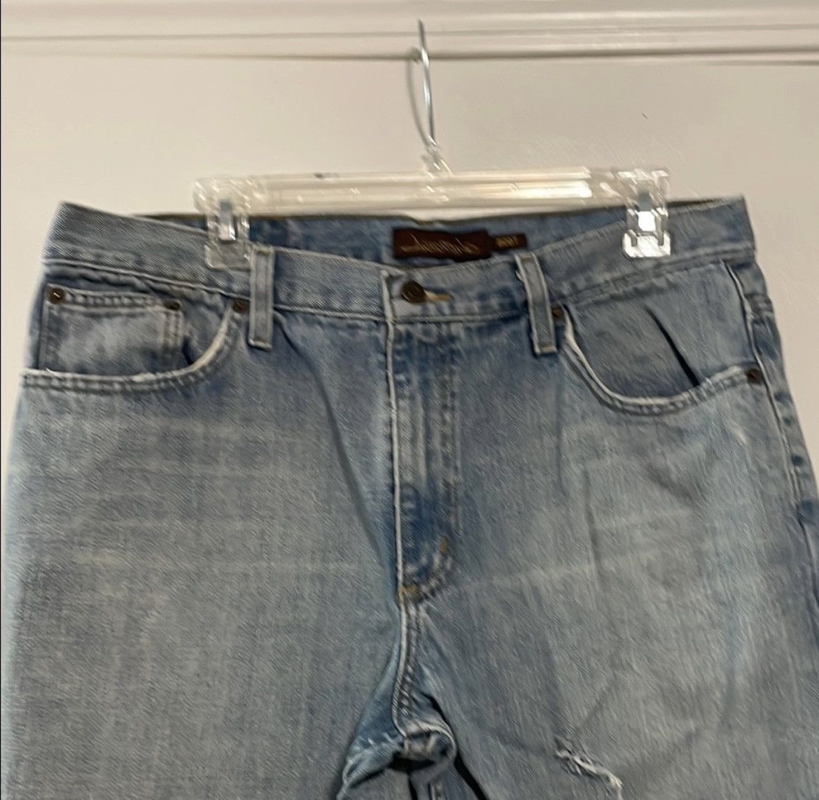 Aeropostale Aeropostale Blue Ripped Bootcut Jeans Size US 33 - 3 Thumbnail